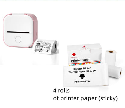 Print Anywhere with the pocket bluetooth Phomemo T02 Mini Thermal Label Printer